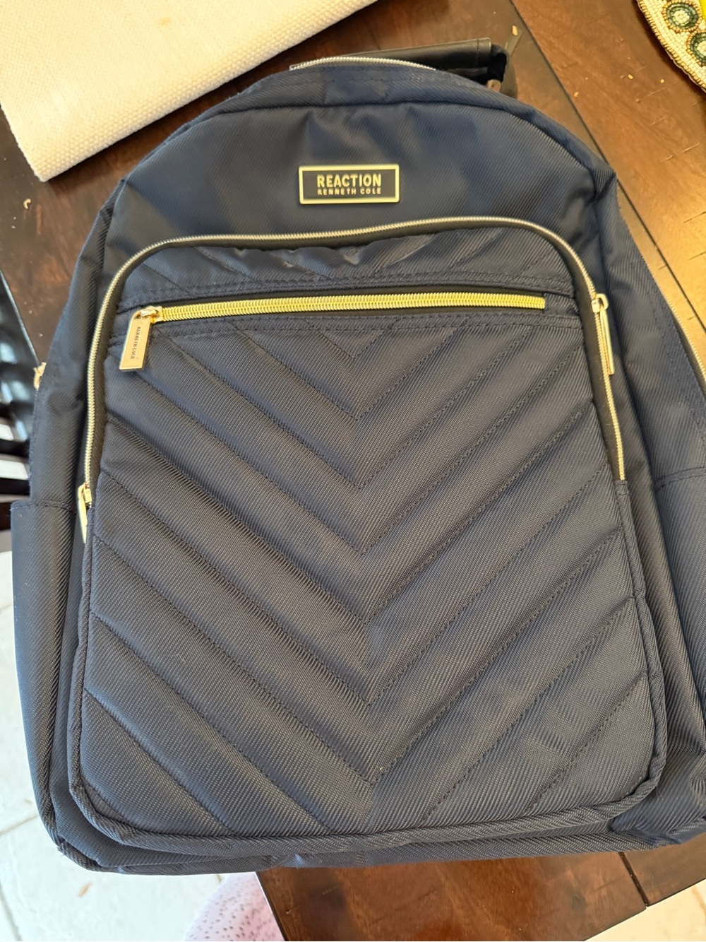 Kenneth Cole Reaction Navy Quilted Backpack
